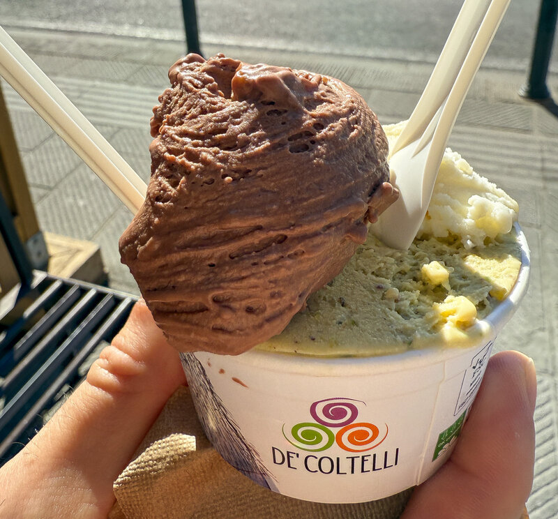 Gelato from Gelateria De'Coltelli in Pisa, Italy