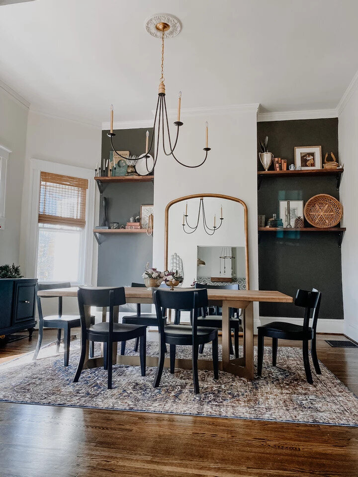 off center dining room light