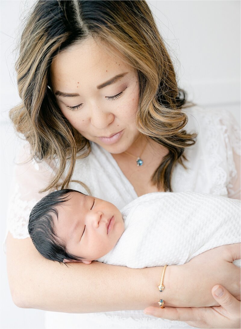 mother and baby during indianapolis newborn Photography  session