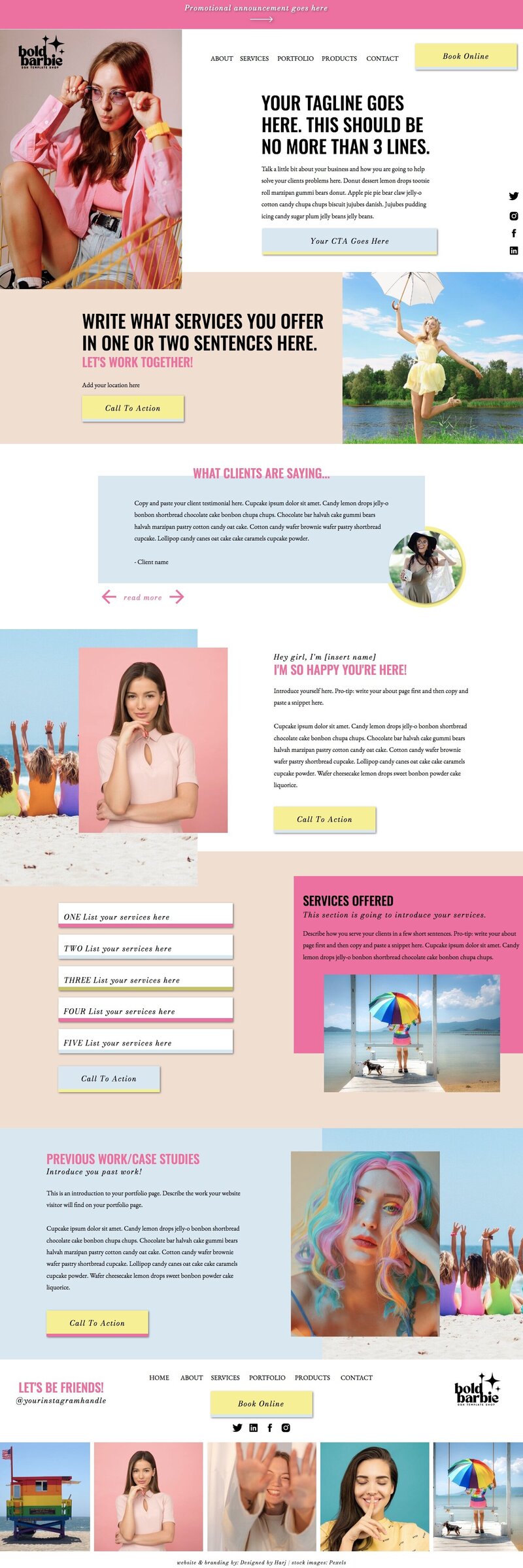 Bold Template Homepage