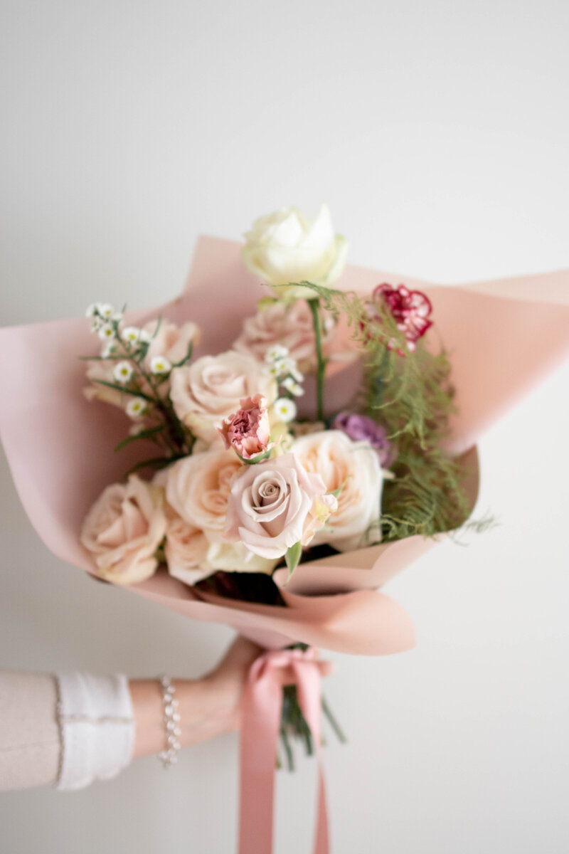 Blush Valentine's Day Flowers -41