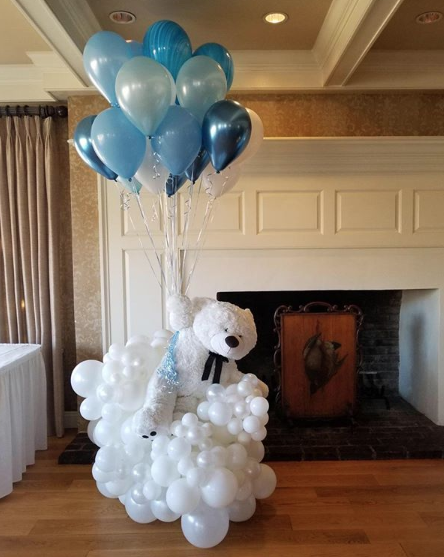 Baby Boy, Baby Shower balloon display. Design by Party Shoppe of the Main Line