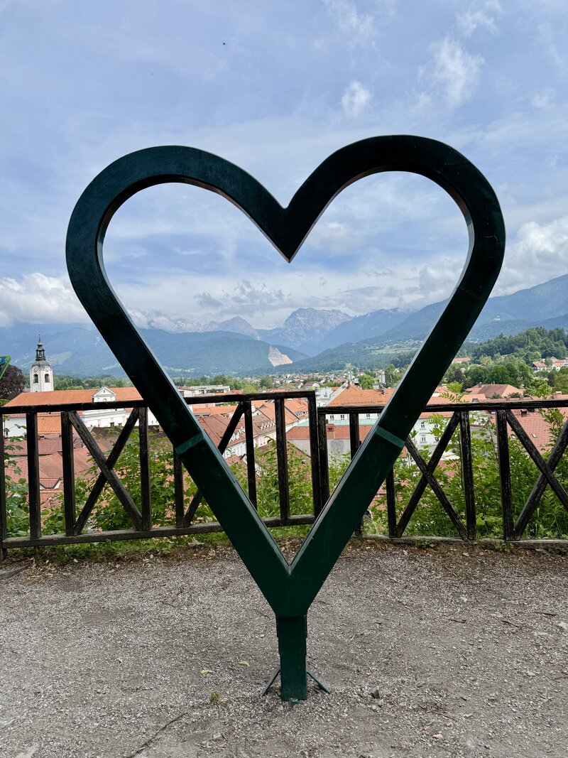 Kamnik Slovenia heart on hill  2