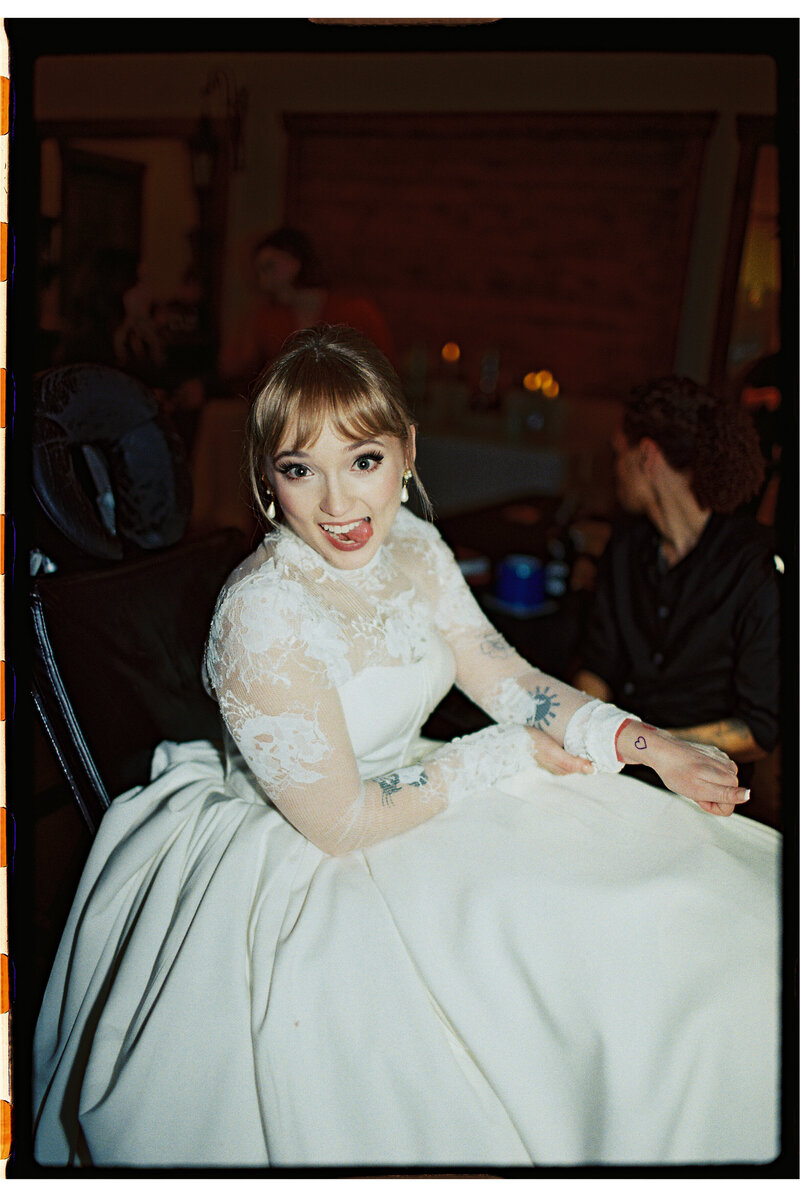 Tears of happiness stream down a bride's face as she listens to heartfelt vows, encapsulating the depth of her emotions.