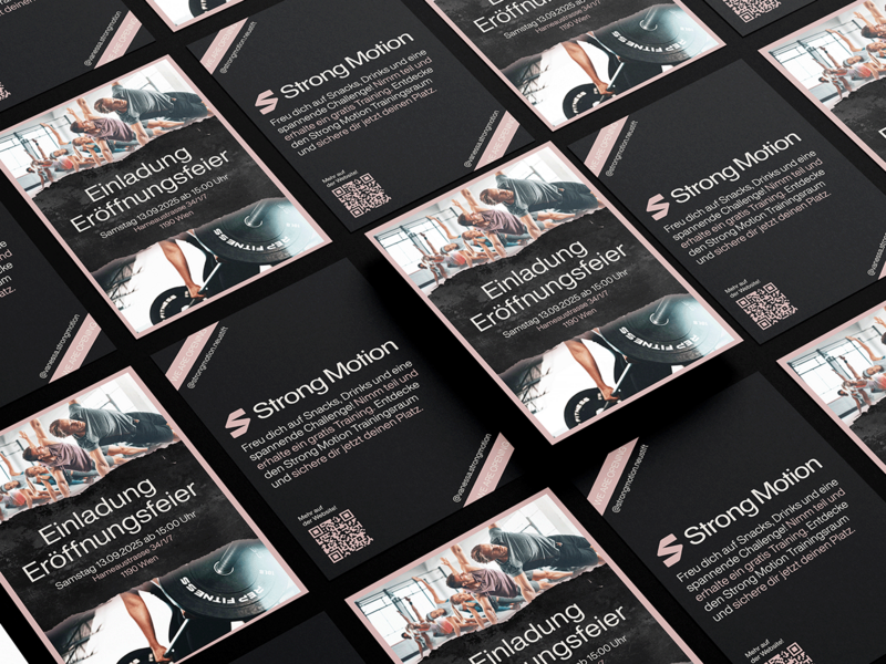 Strong Motion, Coaching, Personal & Gruppen Training, Print Design, Flyer A5