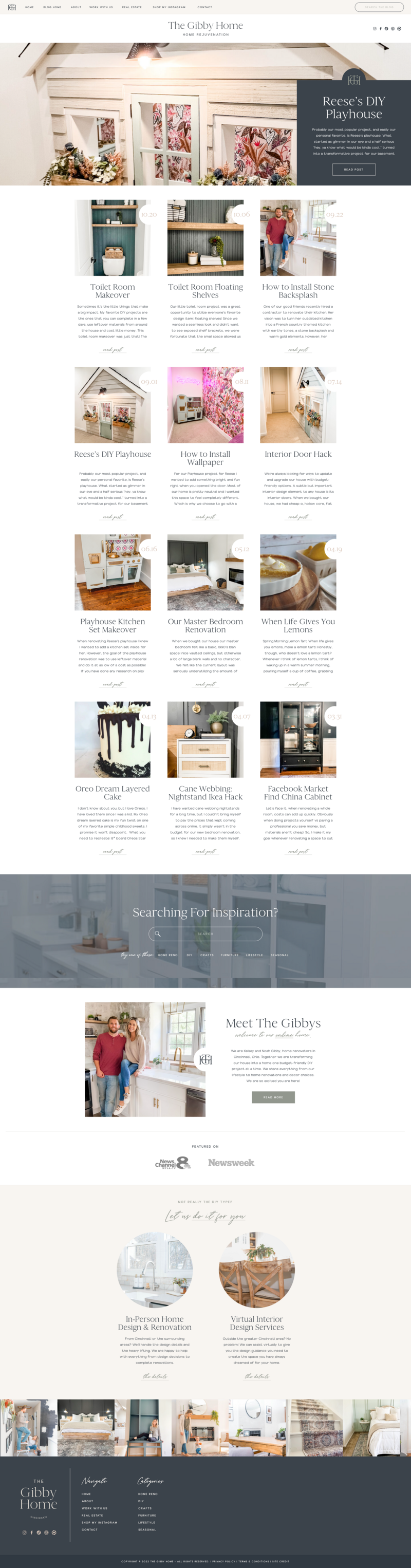 a screenshot of a home rennovation blog