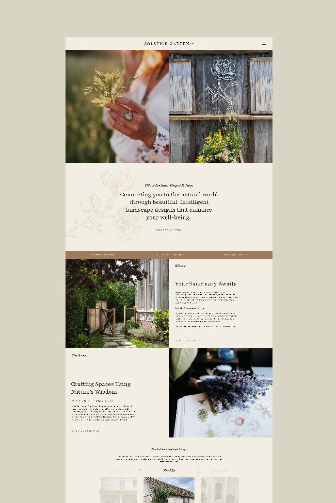 Landscaping website design mockup 6