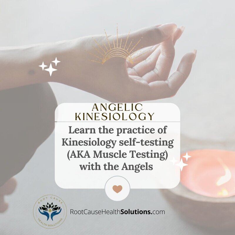 Cyndi demonstrating how to conduct a kinesiology session. Participant is lying on a massage bed, while Cyndi cleanses her energy