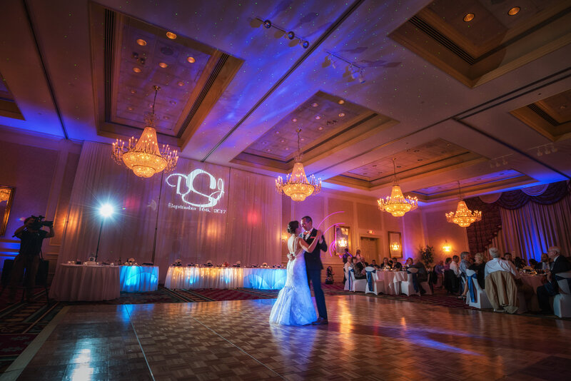 Wedding reception dance at the Ambassador Banquet & Conference Center.