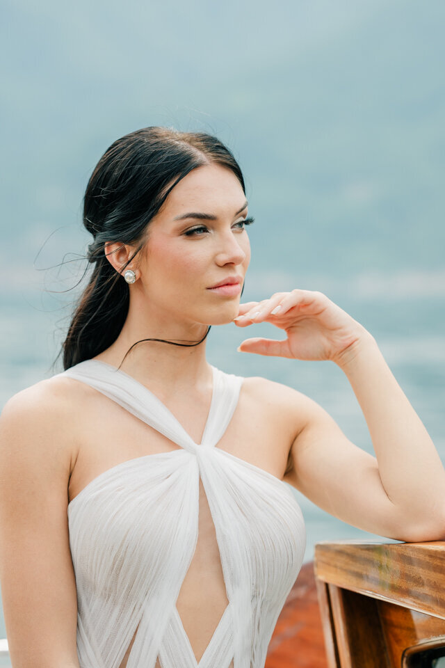 bride wearing her bridal dress