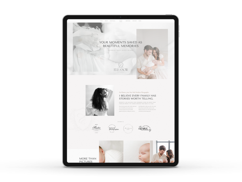 Showit Template for light and airy Photographers