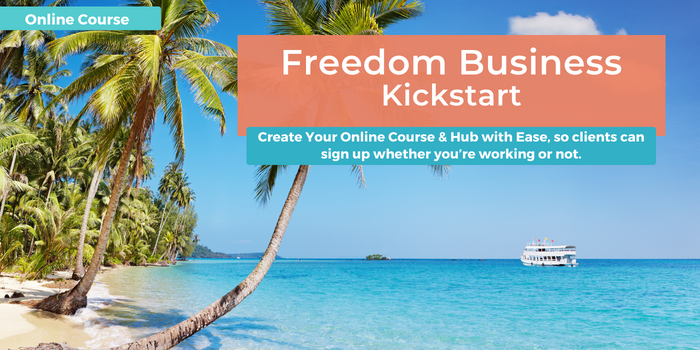 Create passive income with your own online courseCreate your automated online course and set up your time-efficient business online, with the No Overwhelm Kickstart Roadmap.