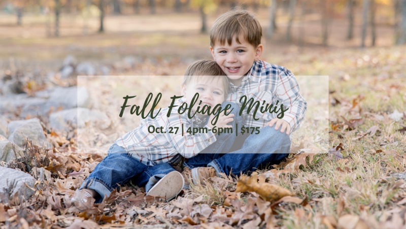 Fall Foliage mini sessions at Craighead Park in Jonesboro Arkansas with Blair Davis Photography