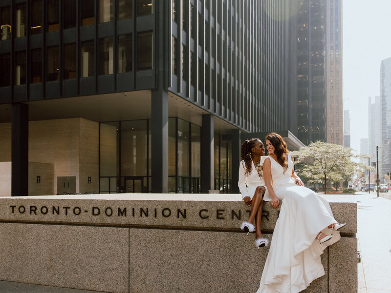 Lesbian city wedding in Toronto Ontario