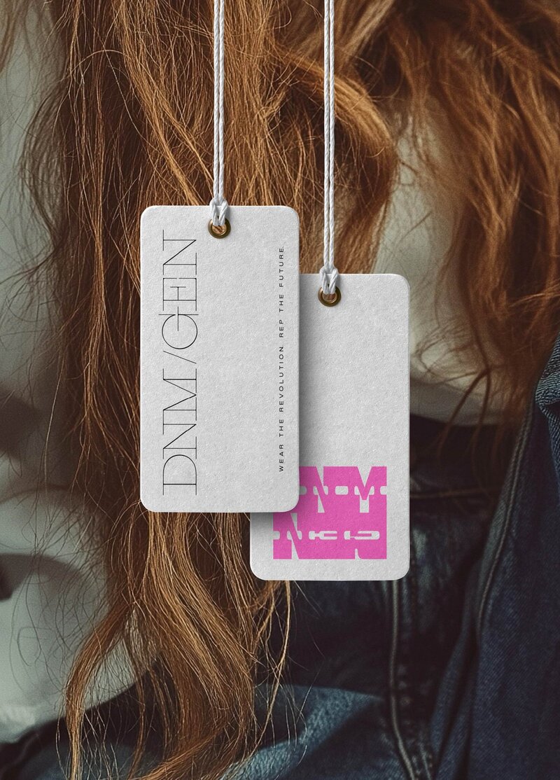 dnm gen clothing hangtag