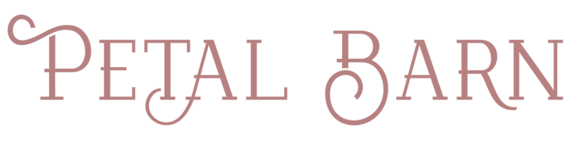 Main logo for wedding florist brand Petal Barn
