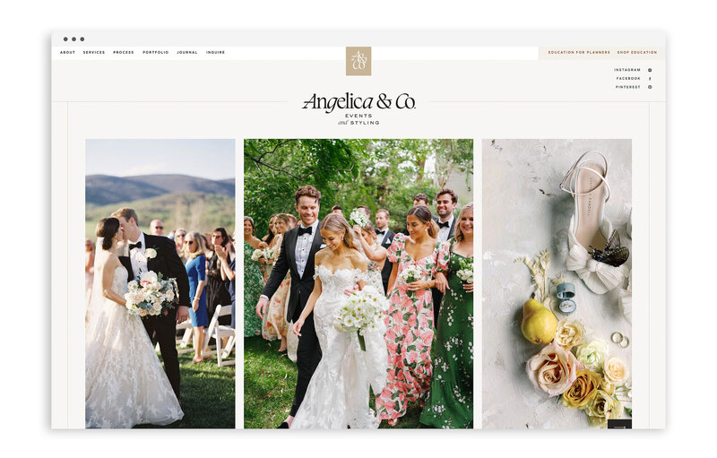 Angelica & Co Events and Styling - Custom Brand and Showit Web Website Design Designs Designer Designers Template Templates by With Grace and Gold - 6