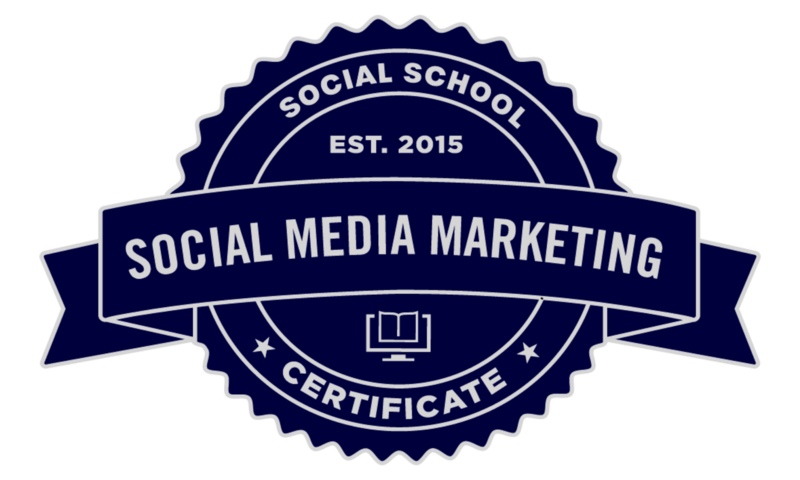 Social Media Marketing Certificate from Social School