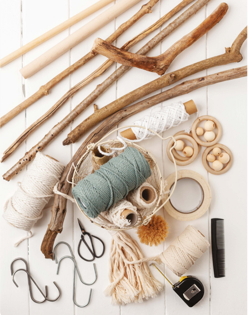 Macrame for the modern home book_materials