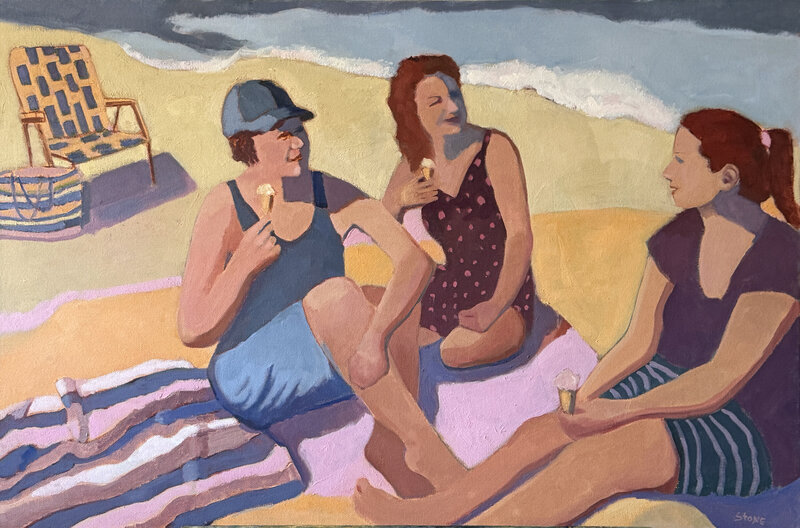 Marie Stone Fine Art Oil Paintings Beach