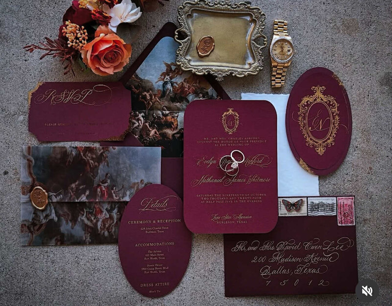 Calligraphy addressed envelopes