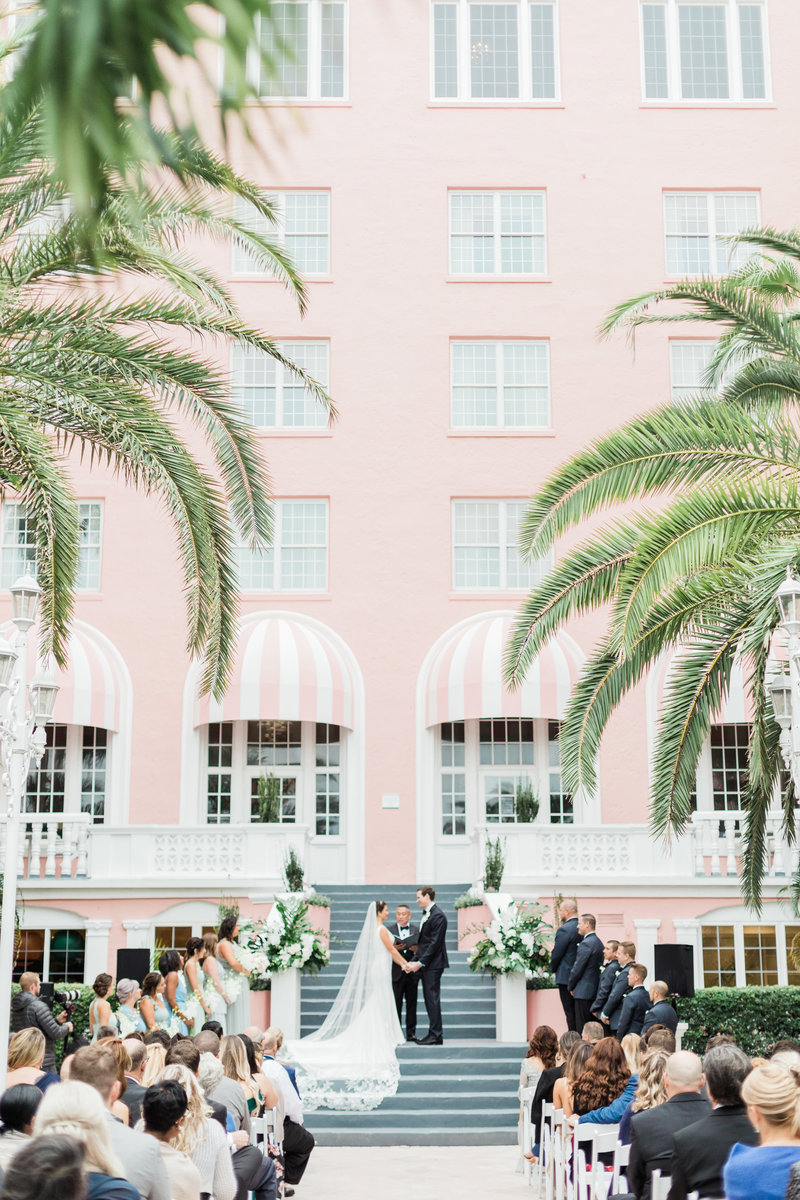 Wedding Ceremony at destination wedding at don cesar hotel in st petersburg florida by costola photography