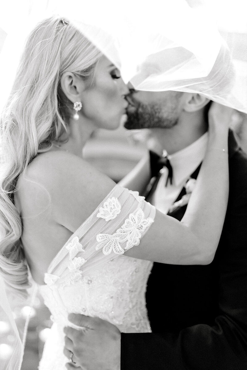 Tender Moment Between Bride and Groom at Pebble Beach Resorts, California