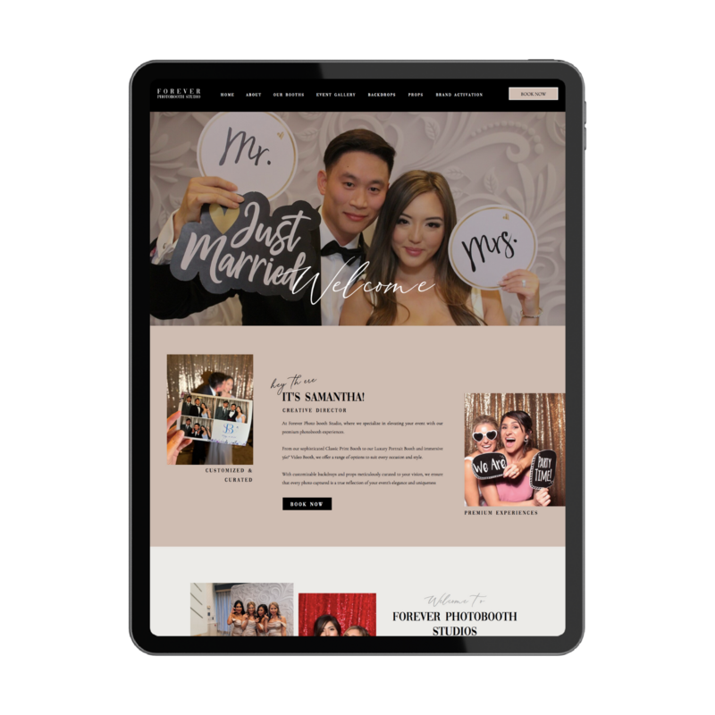 Forever Photobooth Studio website design 3