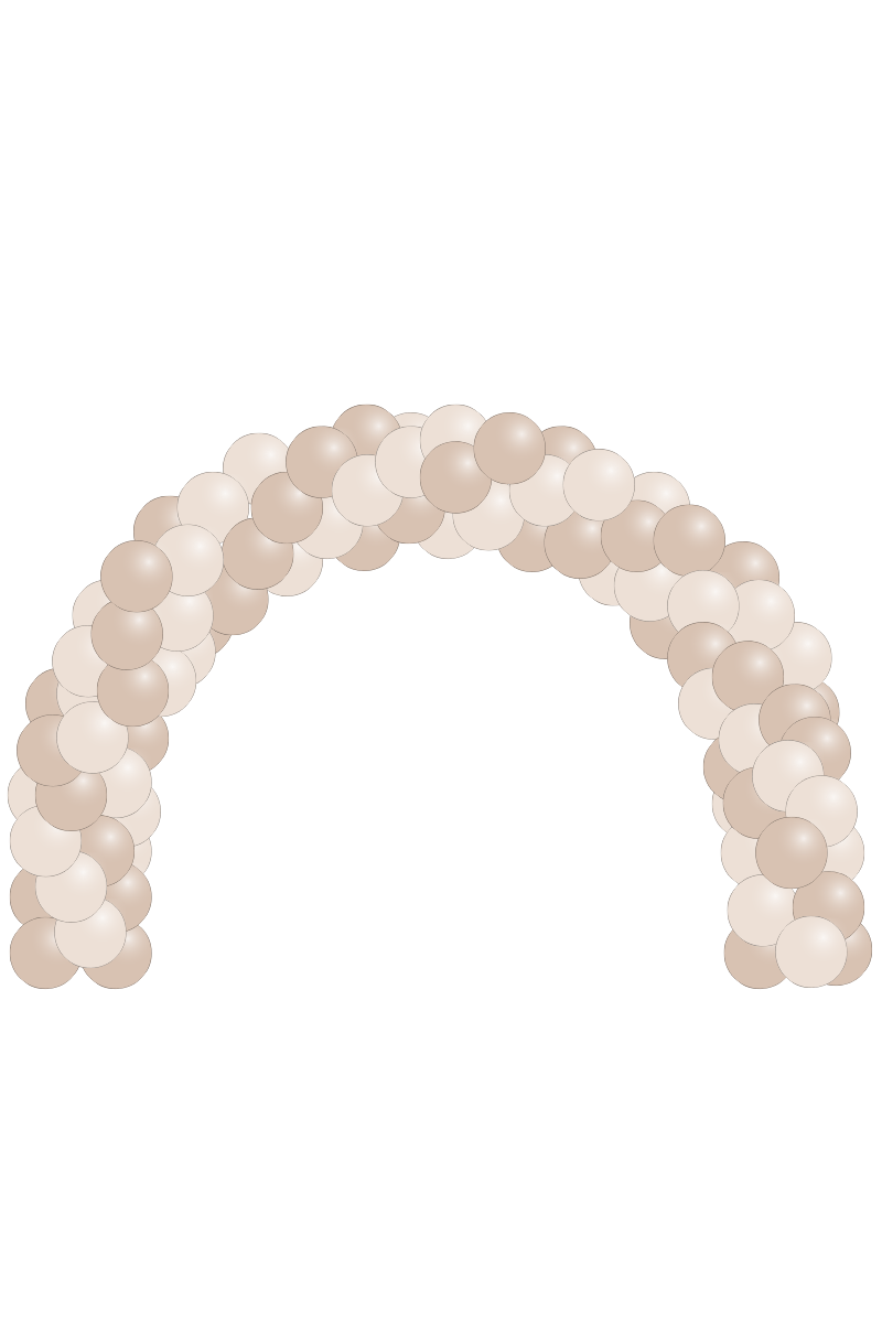 Full classic balloon arch generated by Loononna, Orlando, FL