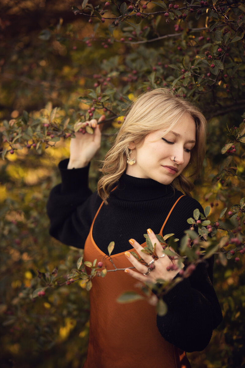 aritzia fall senior photos minnesota