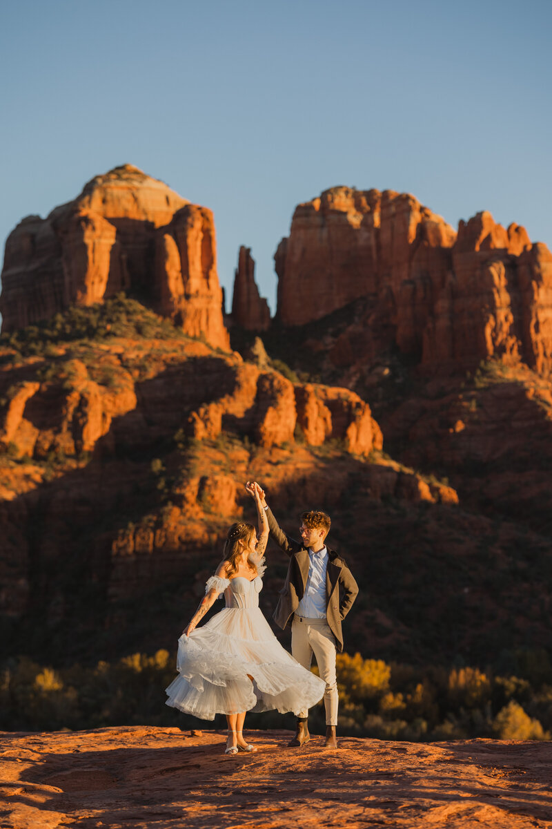 Secret Slick Rock Sedona Wedding Photographer