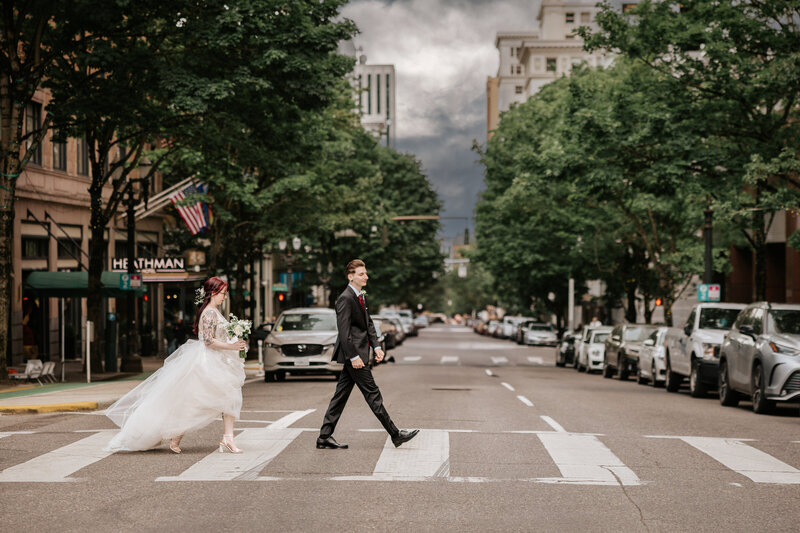 Portland Wedding Photographer Downtown