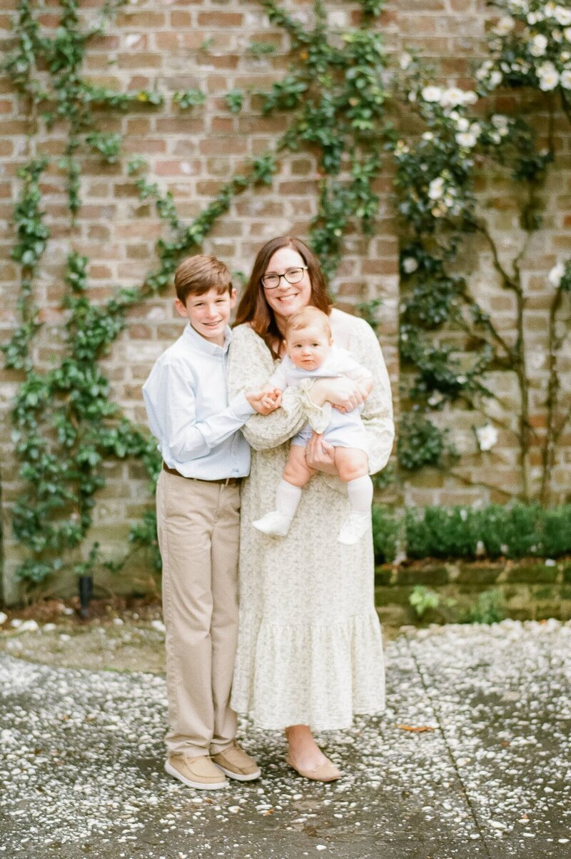 Tiffany Bradley, one of the best photographers in savannah ga, with her family