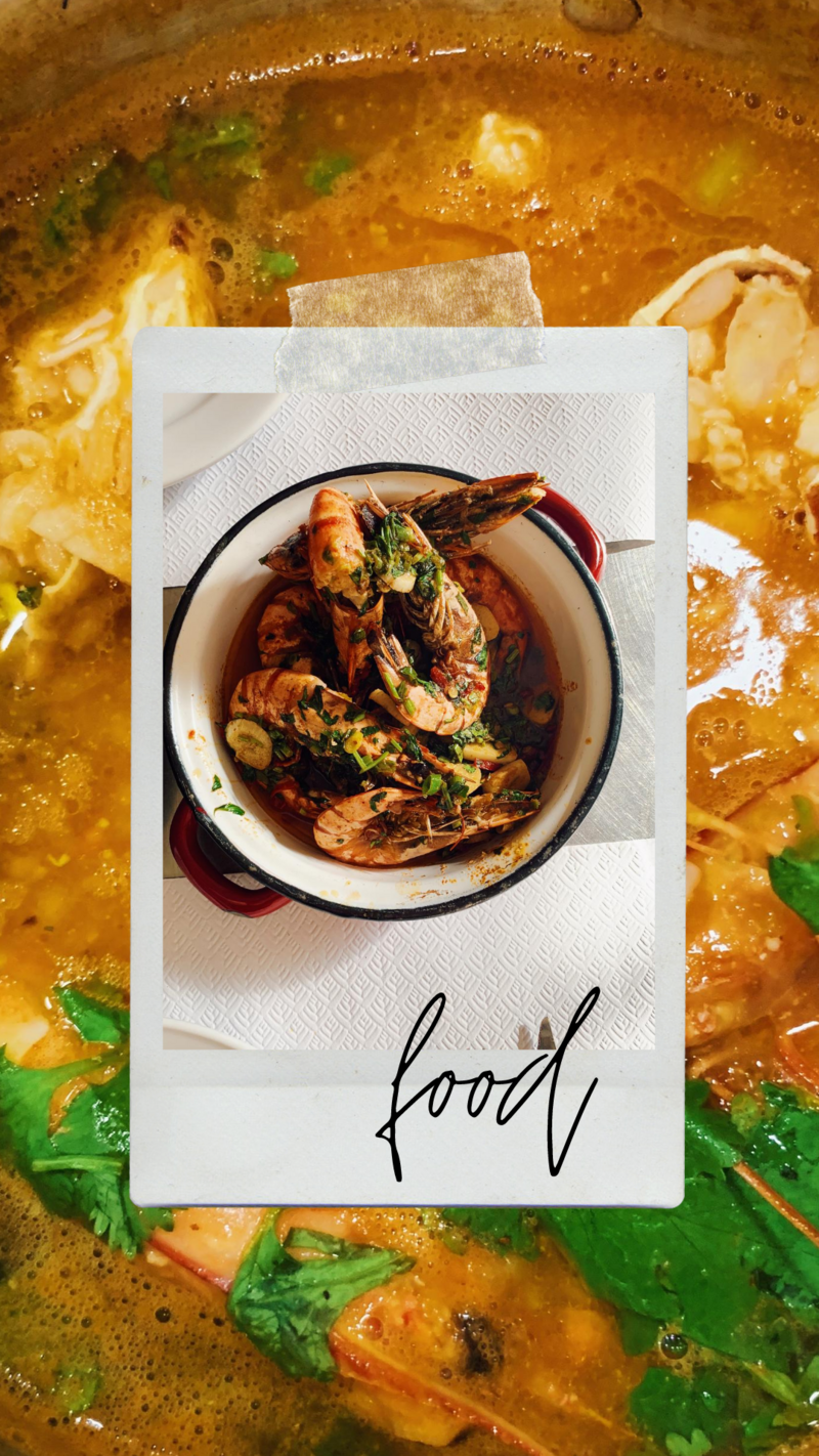 bowl of shrimp in aesthetic food photography