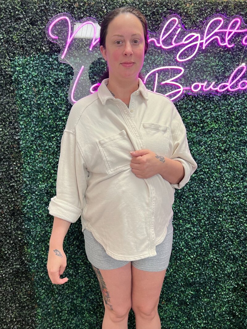 Chelsea before her boudoir session