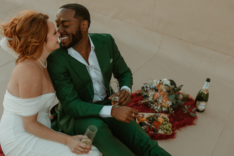 photo of couple about to kiss