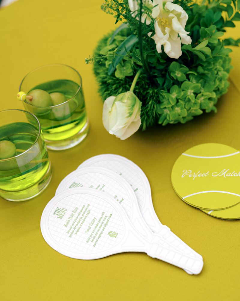 Florida-Wedding-Letterpress-Tennis-Menus