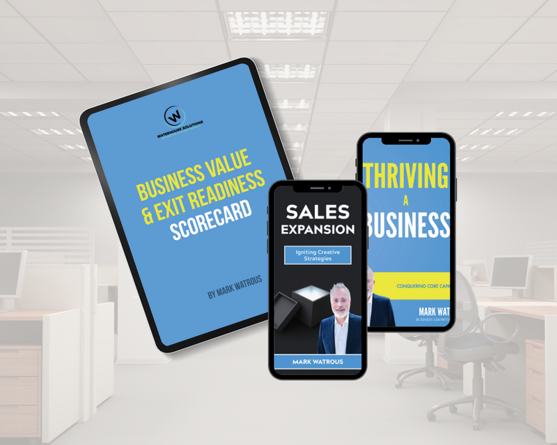 Business growth resources including the Exit Readiness Scorecard and books by Mark Watrous helping small-business owners scale, optimize operations, and prepare for exit.