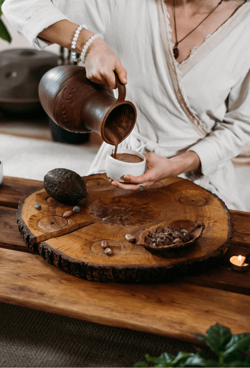 Sacred cacao ceremony