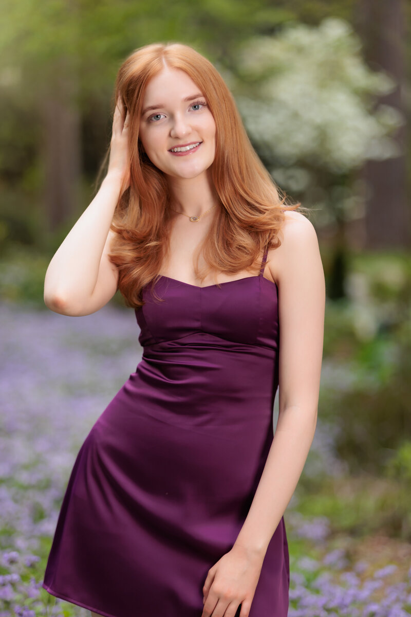 Fuquay Varina High School Senior in Duke Gardens.
