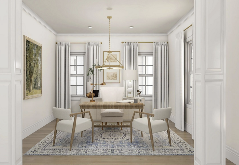 dining room design for a new construction home design by Gracious Home Interiors