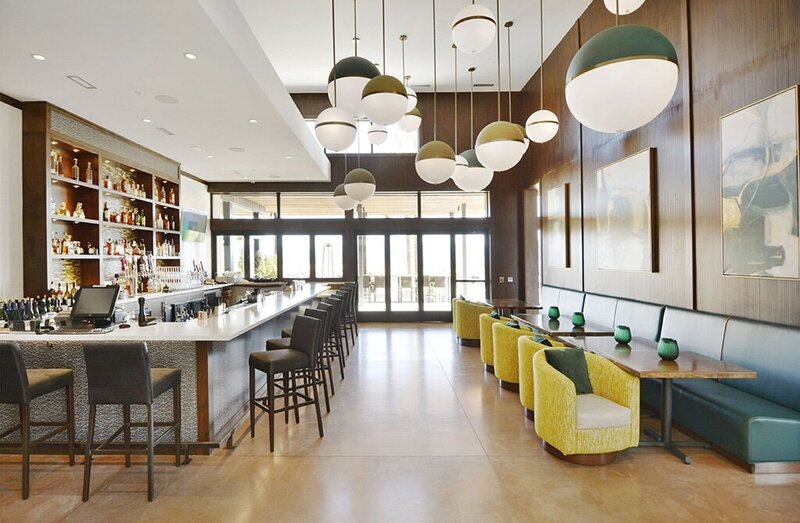 Luxurious community clubhouse restaurant interior design
