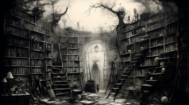 nick0079_a_room_filled_with_bookcases_drawn_in_the_style_of_ill_3e03c523-0a17-4945-94ac-23dfdb348d77