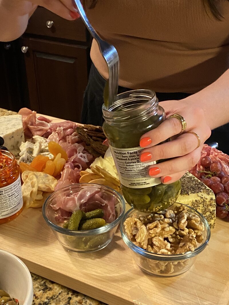 The Grateful Gourmet Custom Cheese Board for your next event, party, birthday party cheese board. 