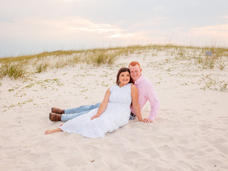 Sand dunes with sunset for couple 