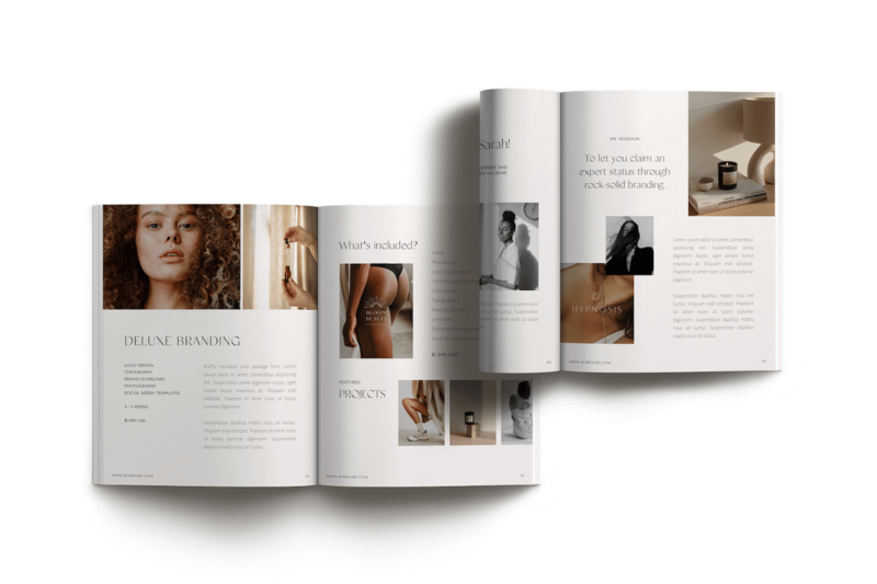 Minimalist Canva pricing guide template