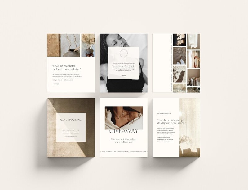 Minimalistische Instagram post templates