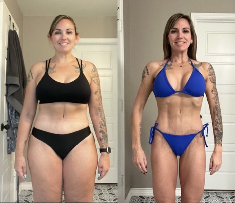 Personal trainers high-fiving