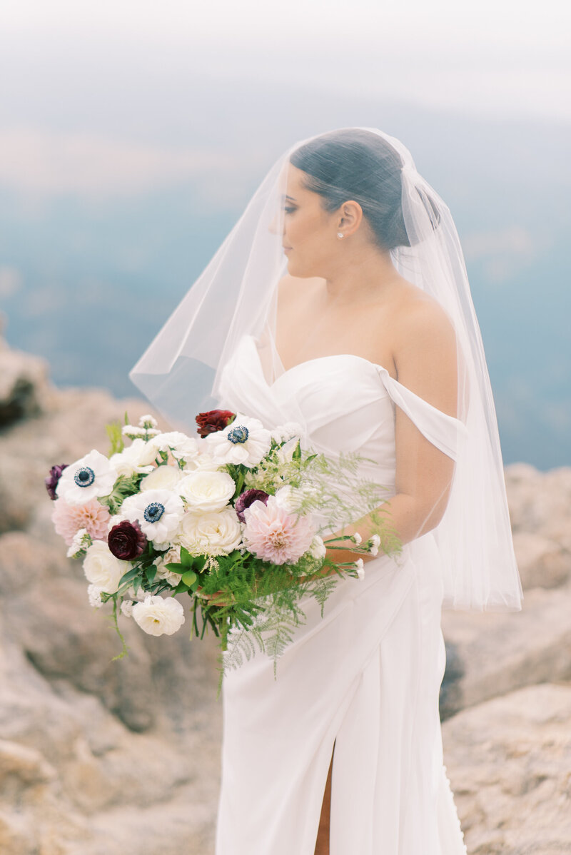 Rocky Mountain Overlook Wedding - Bridal Portraits