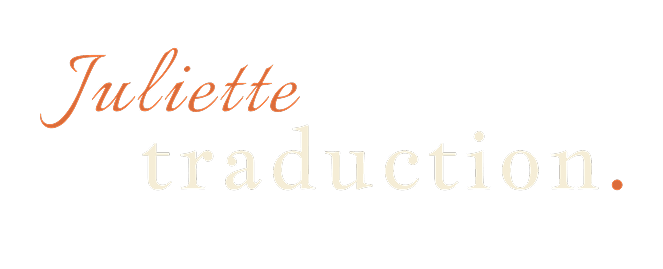 Logo horizontal de Juliette Traduction aux couleurs du branding. 